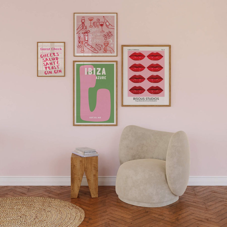 Ibiza travel print featuring Café de la Mar, a perfect addition to coastal or boho decor. Enjoy free shipping and special offers like 'Get 2 for $100' on selected prints.
