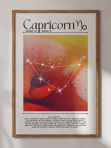 Capricorn Aura Gradient Print