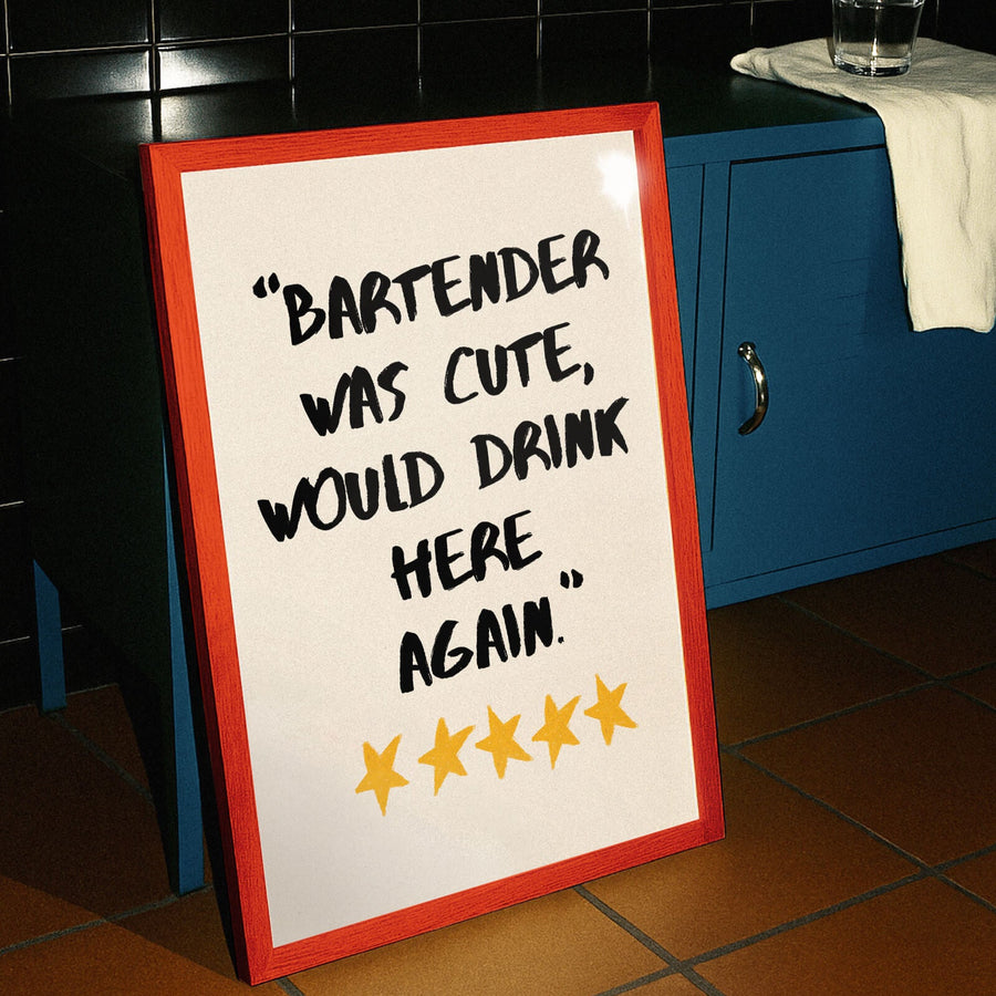 Funny wall art print featuring the quote 