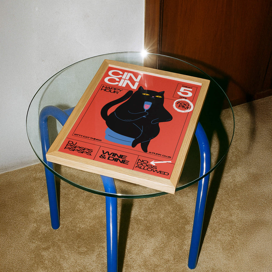 Cin Cin (Cat Edition) Print
