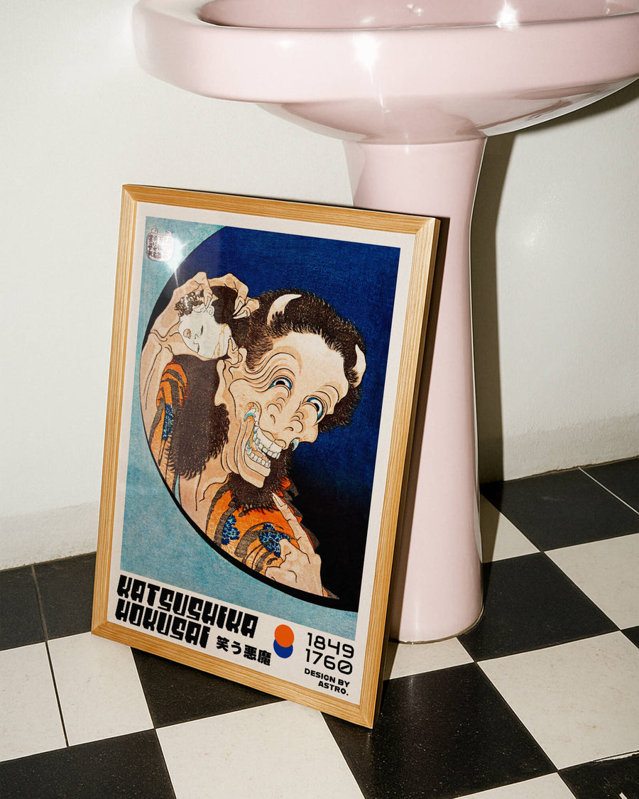 Laughing Demon by Katsushika Hokusai Print