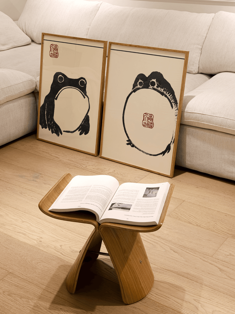 Japanese Prints-Grumpy Frog by Matsumoto Hoji Print | EDGE Wall Art