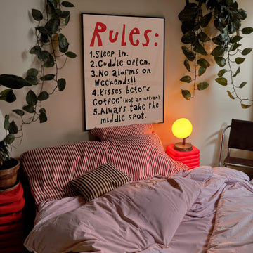 Bed Rules* Wall Art Print – Fun Bedroom & Couple Decor – Get 2PrintsFor$100 that comes with Free Shipping 🚚💫 in Australia.
