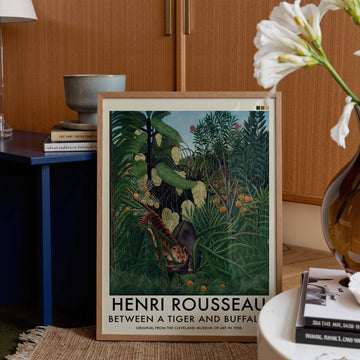 Tiger and a Buffalo by Henri Rousseau Print