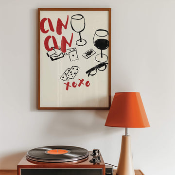 Shuffling Wine Print