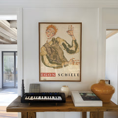 Striped Sleeves by Egon Schiele Print