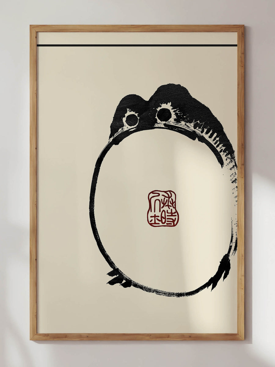 Japanese Prints-Grumpy Frog by Matsumoto Hoji Print | EDGE Wall Art