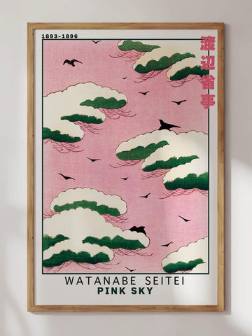 Pink Sky by Watanabe Seitei Print