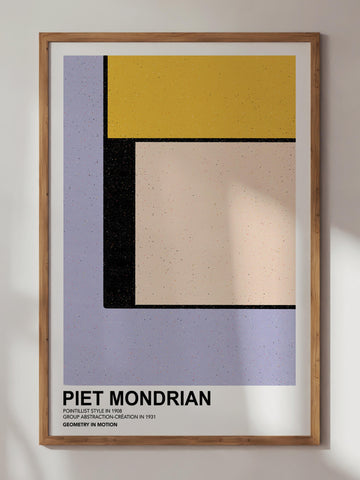 Mondrian Geometry In Motion Print