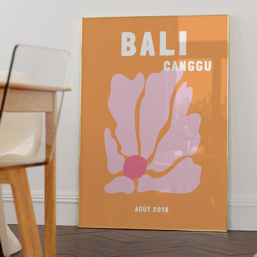 Bali Canggu travel print inspired by Assouline coffee table books, perfect for tropical or modern interiors. Captures Bali’s iconic beachside charm.