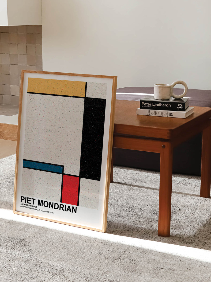Mondrian Abstract Language Print