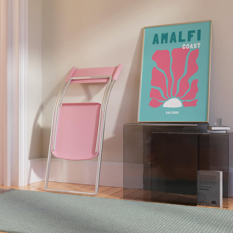 Amalfi Coast travel print inspired by Assouline coffee table books, ideal for Mediterranean or modern interiors. Showcases Amalfi’s stunning coastal beauty.