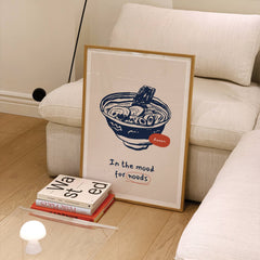 Playful kitchen wall art featuring the Ramen Noods design, created to bring foodie charm and personality to kitchens and modern interiors by EDGE Wall Art Australia. Get 2 Prints for $100 with Free Shipping Australia-wide.