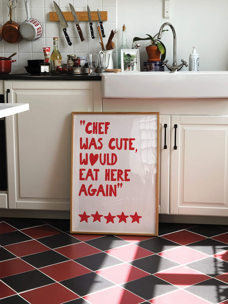 Chef Was Cute Print