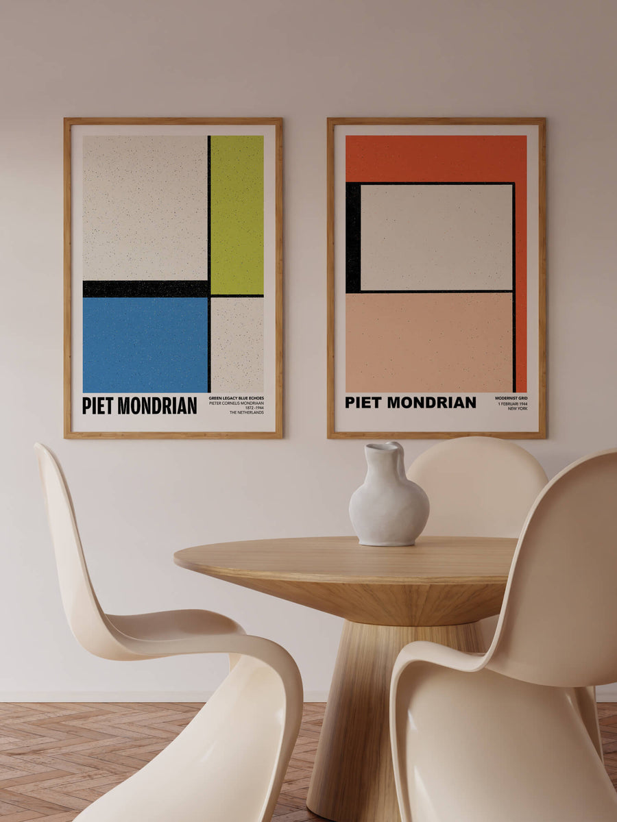 Mondrian Modernist Grid Print