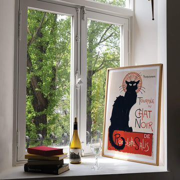 Tournée du Chat Noir print in vintage Art Nouveau style featuring the iconic black cat illustration. A timeless piece perfect for retro and stylish home decor in Australia.