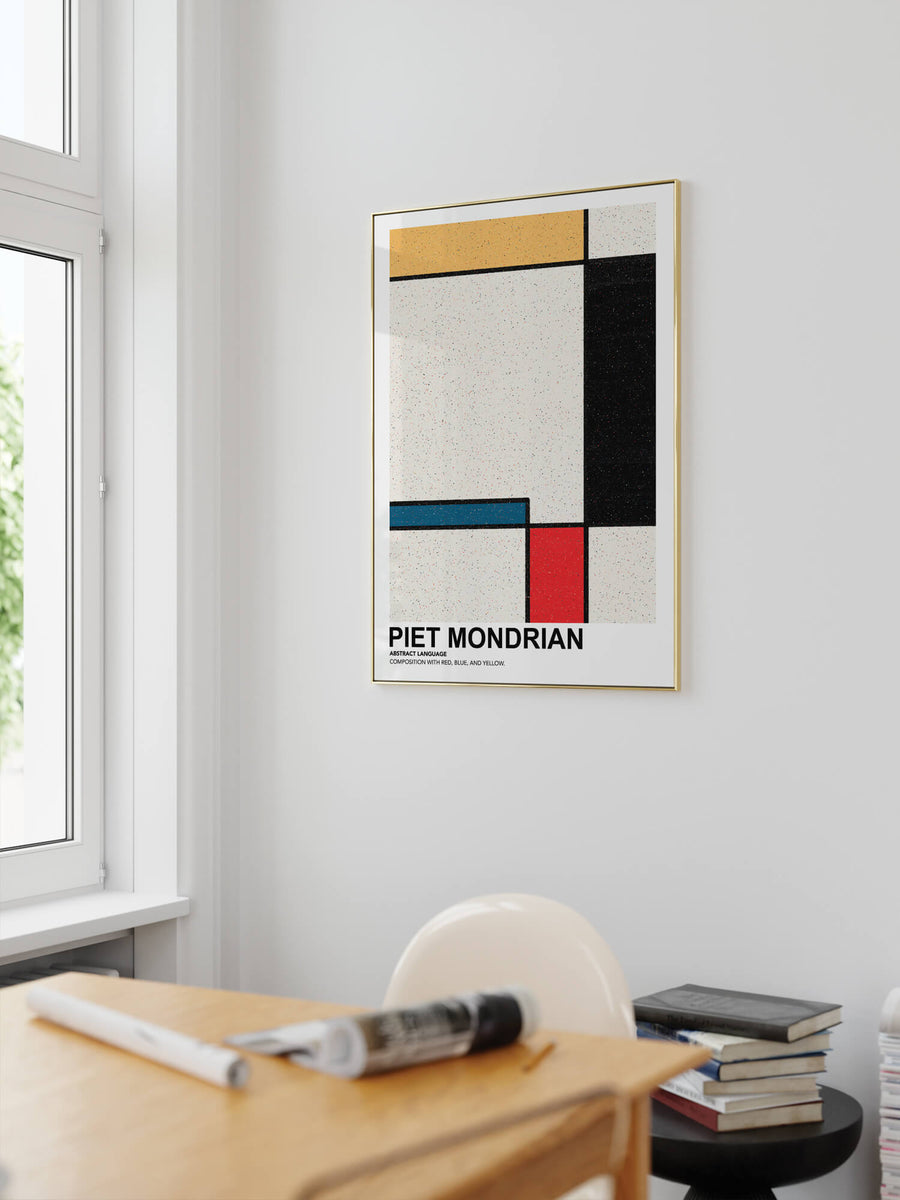 Mondrian Abstract Language Print