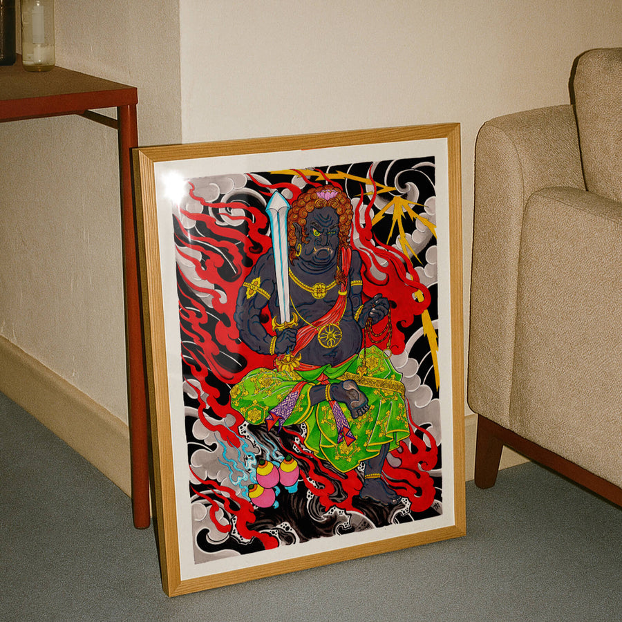 Fudo Myoo Print by The Right Hand Tattoo Co.