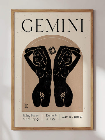 Gemini Zodiac Print