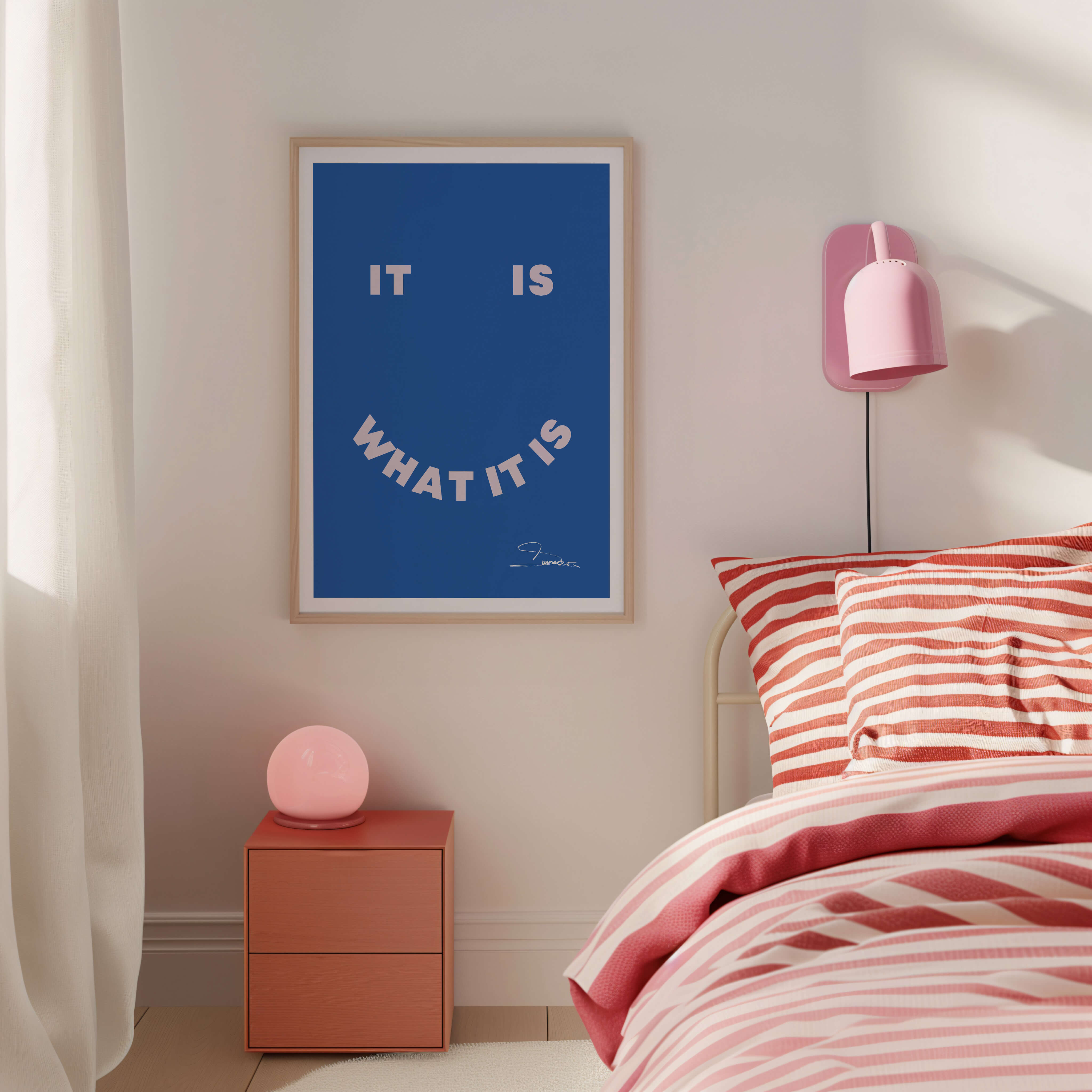 It Is What It Is Print | Smiley Face Poster | EDGE Wall Art