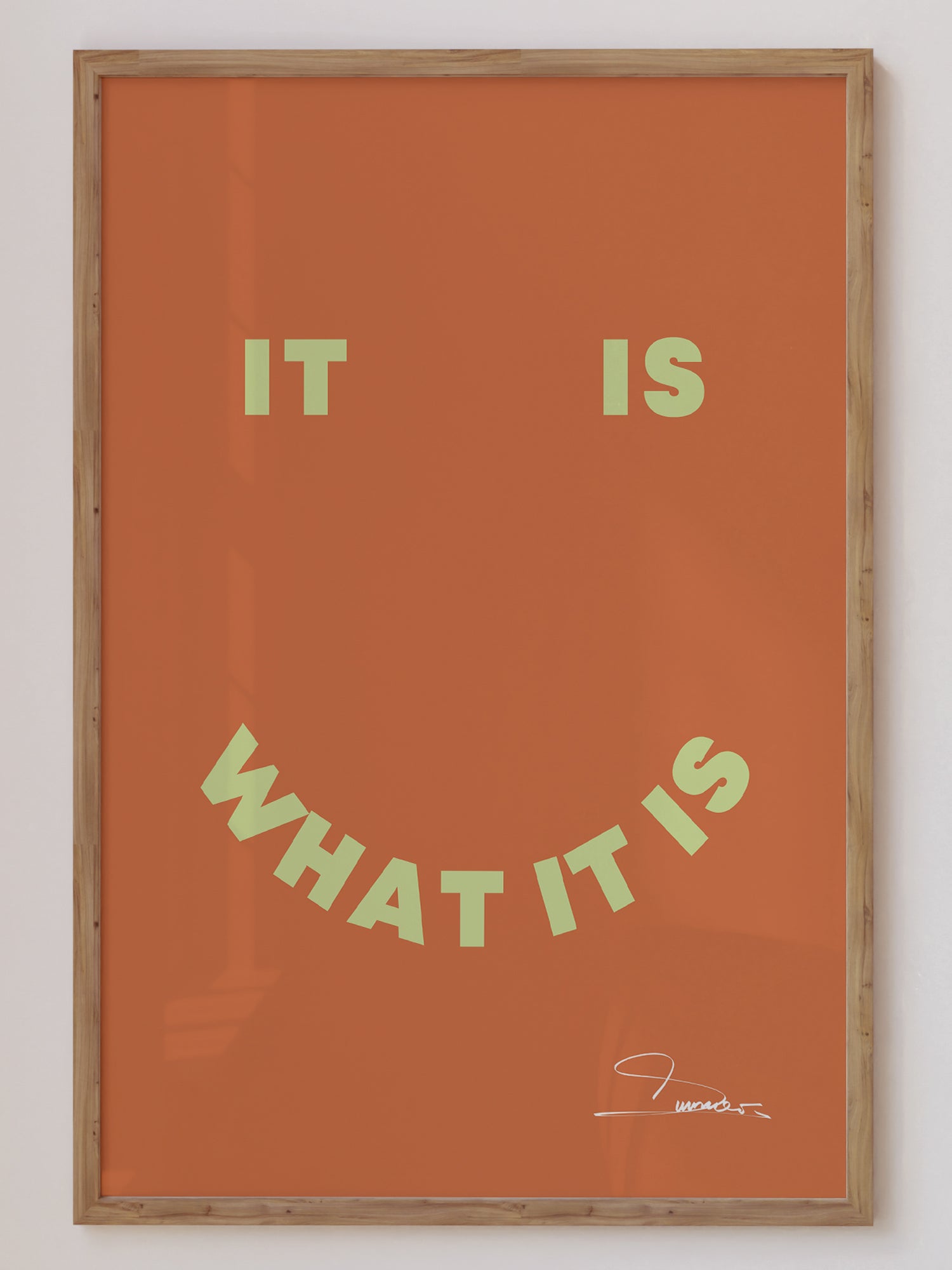 It Is What It Is Print | Smiley Face Poster | EDGE Wall Art