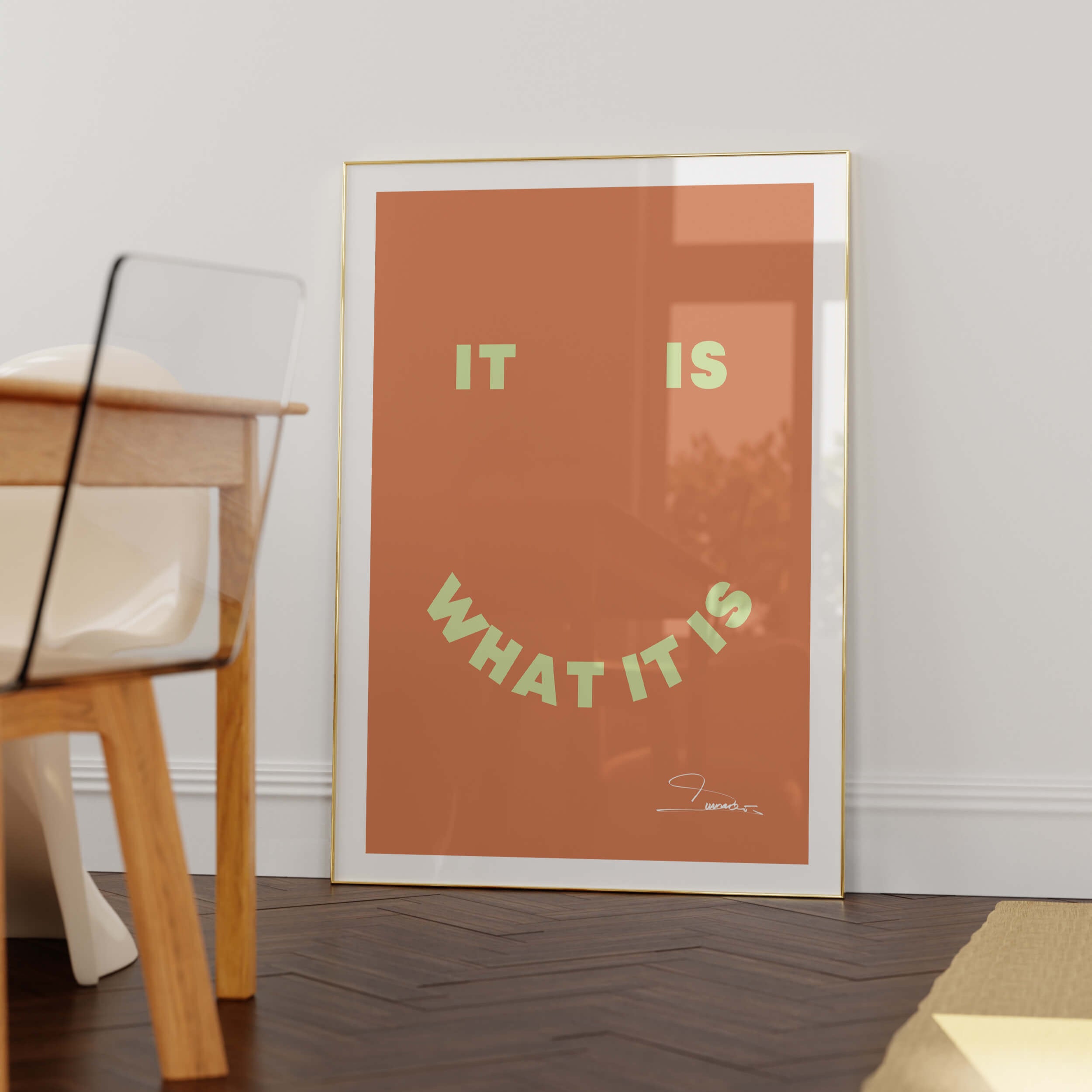 It Is What It Is Print | Smiley Face Poster | EDGE Wall Art