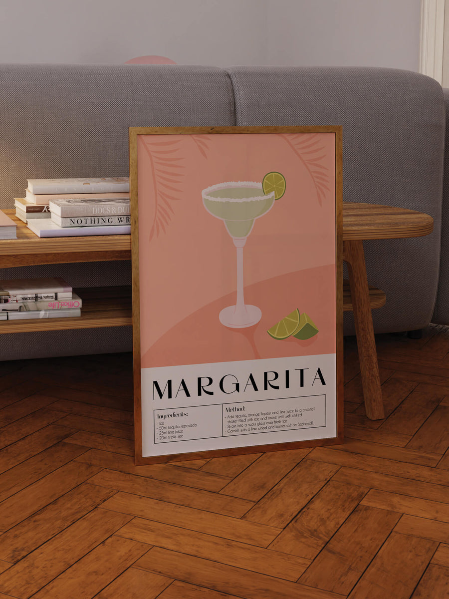 Margarita Cocktail Guide Print