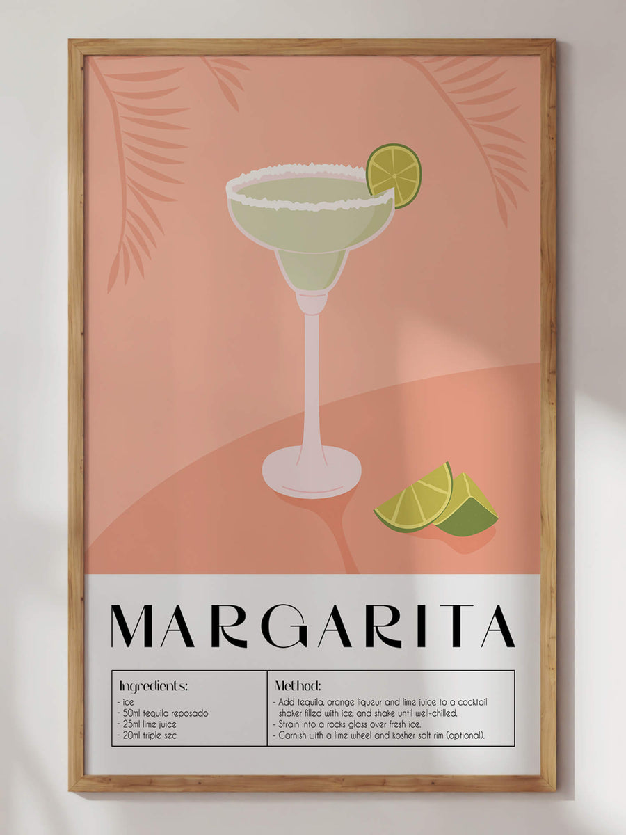 Margarita Cocktail Guide Print