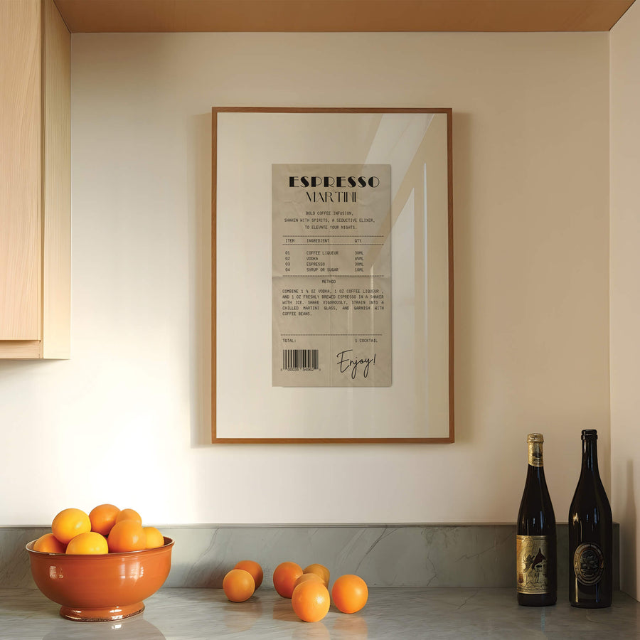 Espresso Martini Receipt Print