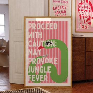 Pink Jungle Fever Print pastel tropical wall art poster – EDGE Wall Art Australia, Get 2PrintsFor$100 that comes with Free Shipping 🚚💫 in Australia