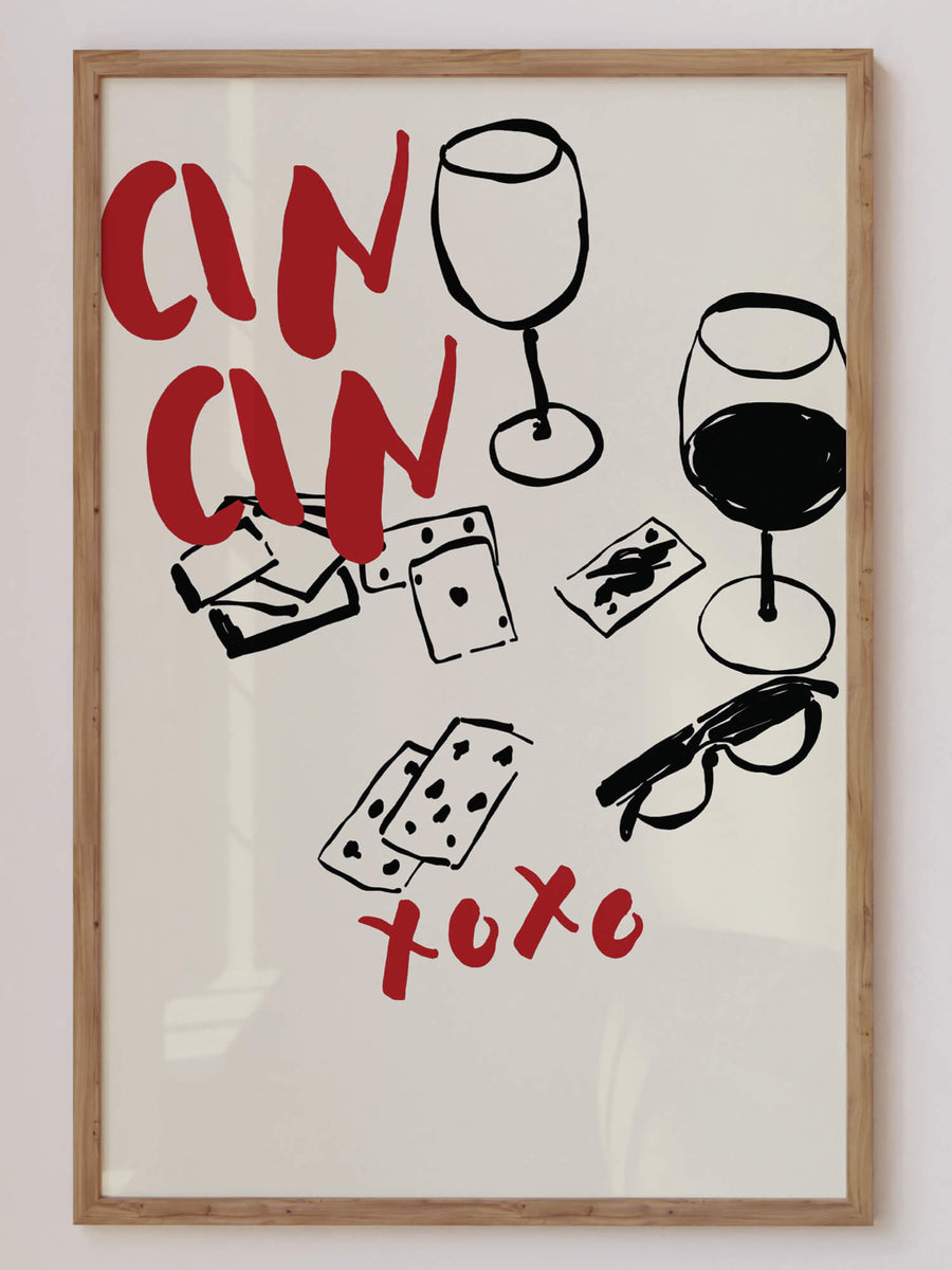 Shuffling Wine Print
