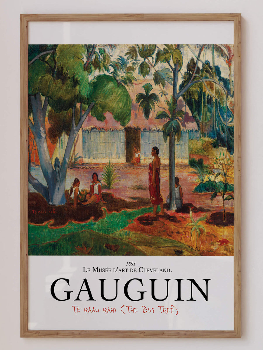 Framed print of Paul Gauguin's 1891 painting 