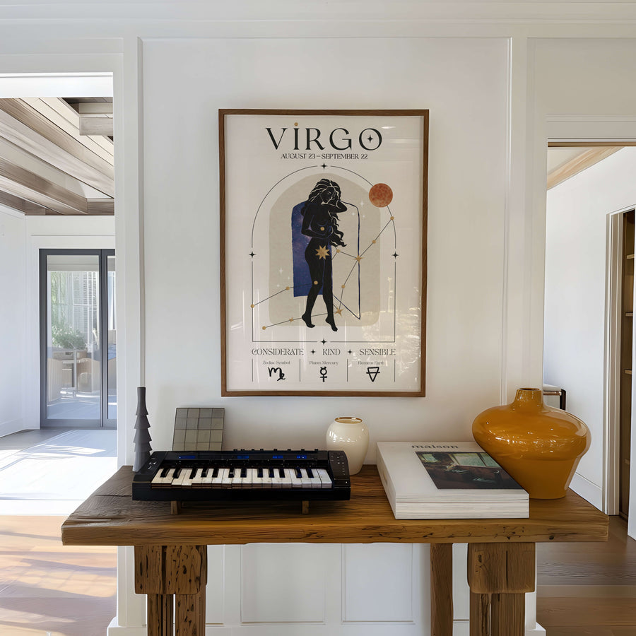 Virgo Astrology Zodiac Wall Art Print | Star Sign Posters | EDGE
