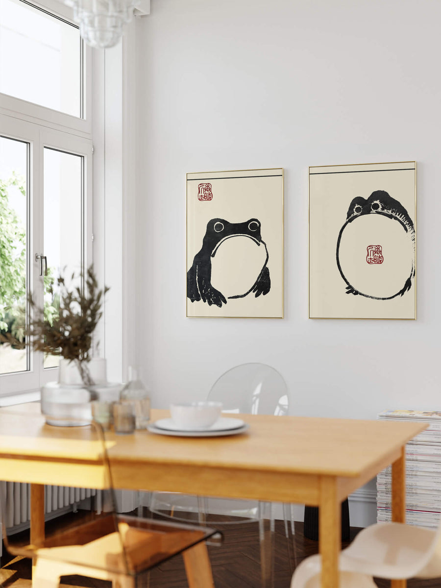 Japanese Prints-Grumpy Frog by Matsumoto Hoji Print | EDGE Wall Art