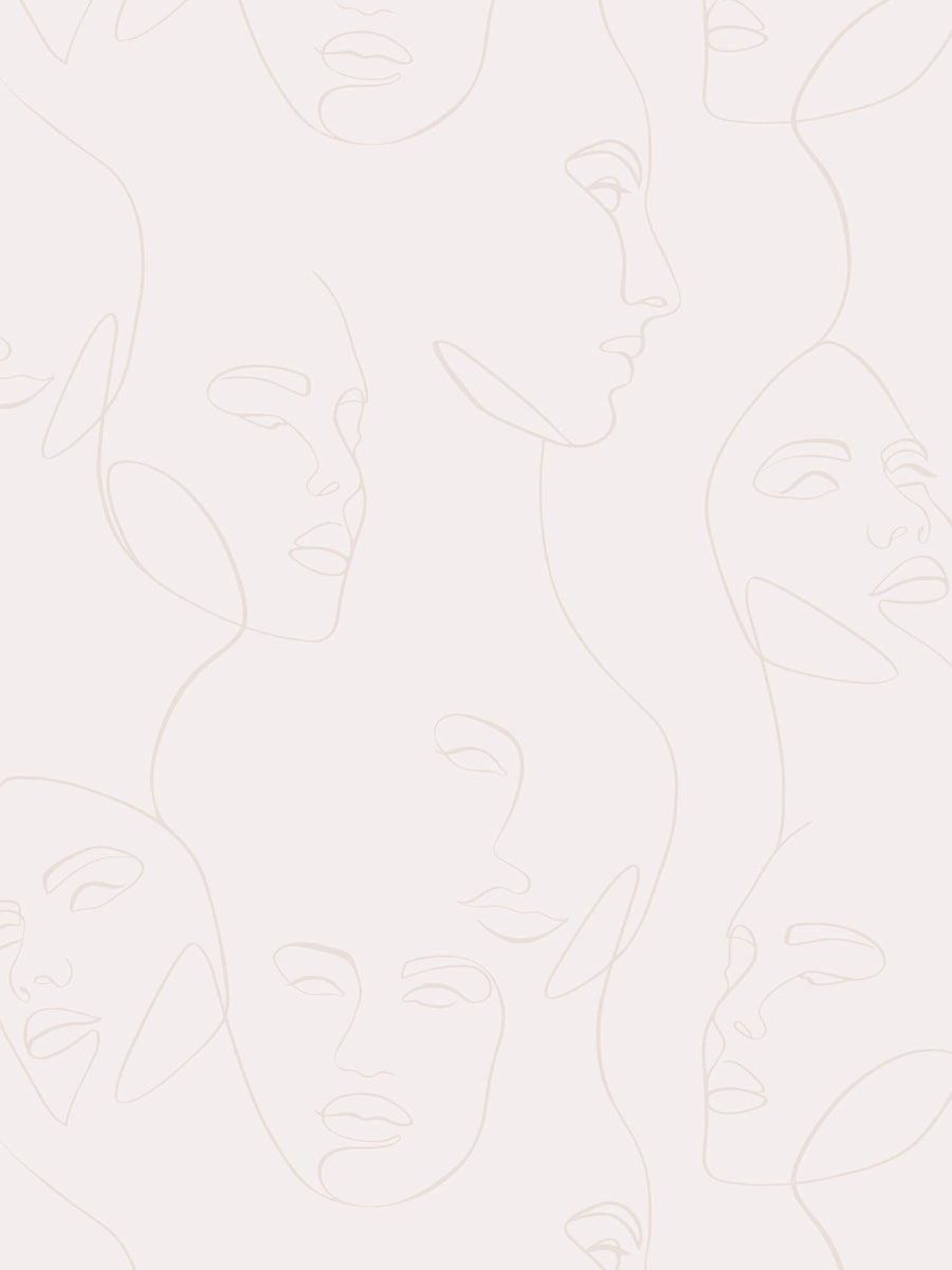Sensual Line Faces Wallpaper